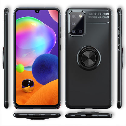 NALIA Ring Handyhülle kompatibel mit Samsung Galaxy A31 Hülle, Silikon Cover mit 360-Grad Finger-Halter für magnetische KFZ-Halterung, Schutzhülle Phone Case Handy-Tasche Etui Bumper