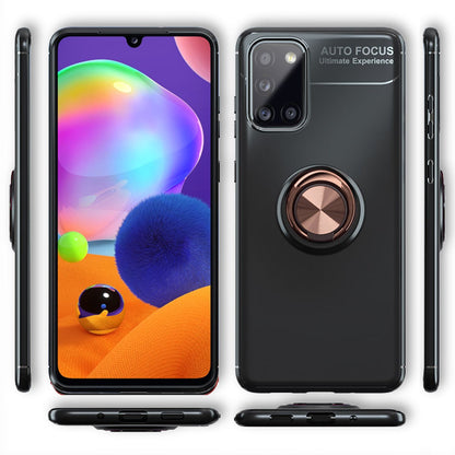 NALIA Ring Handyhülle kompatibel mit Samsung Galaxy A31 Hülle, Silikon Cover mit 360-Grad Finger-Halter für magnetische KFZ-Halterung, Schutzhülle Phone Case Handy-Tasche Etui Bumper
