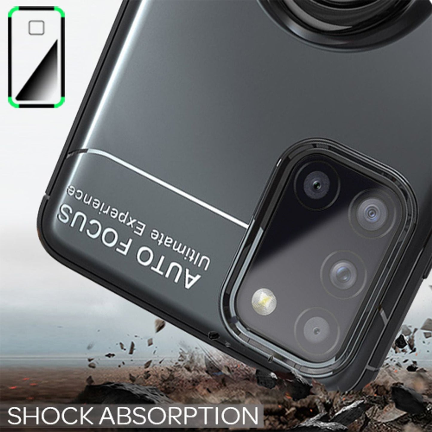 NALIA Ring Handyhülle kompatibel mit Samsung Galaxy A31 Hülle, Silikon Cover mit 360-Grad Finger-Halter für magnetische KFZ-Halterung, Schutzhülle Phone Case Handy-Tasche Etui Bumper