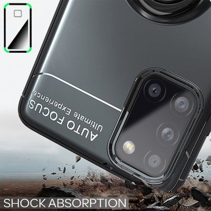 NALIA Ring Handyhülle kompatibel mit Samsung Galaxy A31 Hülle, Silikon Cover mit 360-Grad Finger-Halter für magnetische KFZ-Halterung, Schutzhülle Phone Case Handy-Tasche Etui Bumper