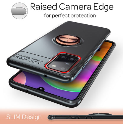 NALIA Ring Handyhülle kompatibel mit Samsung Galaxy A31 Hülle, Silikon Cover mit 360-Grad Finger-Halter für magnetische KFZ-Halterung, Schutzhülle Phone Case Handy-Tasche Etui Bumper