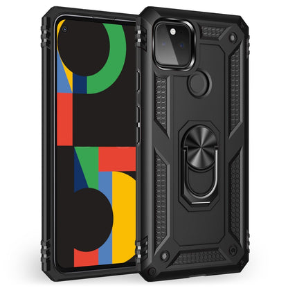NALIA Panzerhülle für Google Pixel 5 – Ring-Ständer 360° & Magnet-Halterung Kompatibel – RINGDEFEND (Stoßfestes Outdoor Case) – Marke aus Berlin