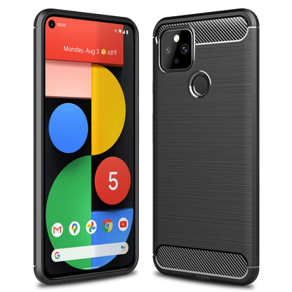 NALIA Silikonhülle für Google Pixel 5 – Rutschfest & Matt – VORTEX (Gebürstete Optik & Carbon Design) – Marke aus Berlin