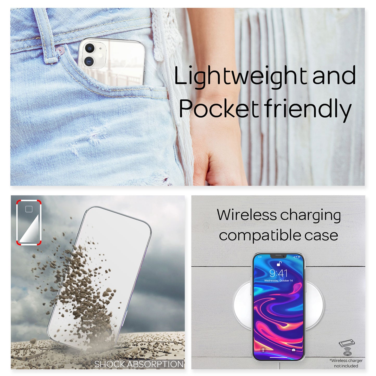 NALIA Spiegelhülle für iPhone 12 Mini – Echtes Glas (9H Spiegel & Kratzfest) – RAYN (Premium Hardcase & Silikon Bumper) – Marke aus Berlin
