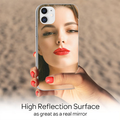 NALIA Spiegelhülle für iPhone 12 / 12 Pro – Echtes Glas (9H Spiegel & Kratzfest) – RAYN (Premium Hardcase & Silikon Bumper) – Marke aus Berlin