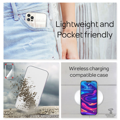 NALIA Spiegelhülle für iPhone 12 Pro Max – Echtes Glas (9H Spiegel & Kratzfest) – RAYN (Premium Hardcase & Silikon Bumper) – Marke aus Berlin