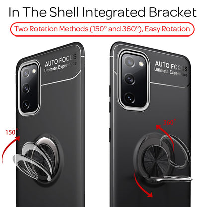 NALIA Ring Handyhülle kompatibel mit Samsung Galaxy S20 FE Hülle, Silikon Cover mit 360-Grad Finger-Halter für magnetische KFZ-Halterung, Schutzhülle Phone Case Handy-Tasche Bumper
