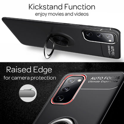 NALIA Ring Handyhülle kompatibel mit Samsung Galaxy S20 FE Hülle, Silikon Cover mit 360-Grad Finger-Halter für magnetische KFZ-Halterung, Schutzhülle Phone Case Handy-Tasche Bumper