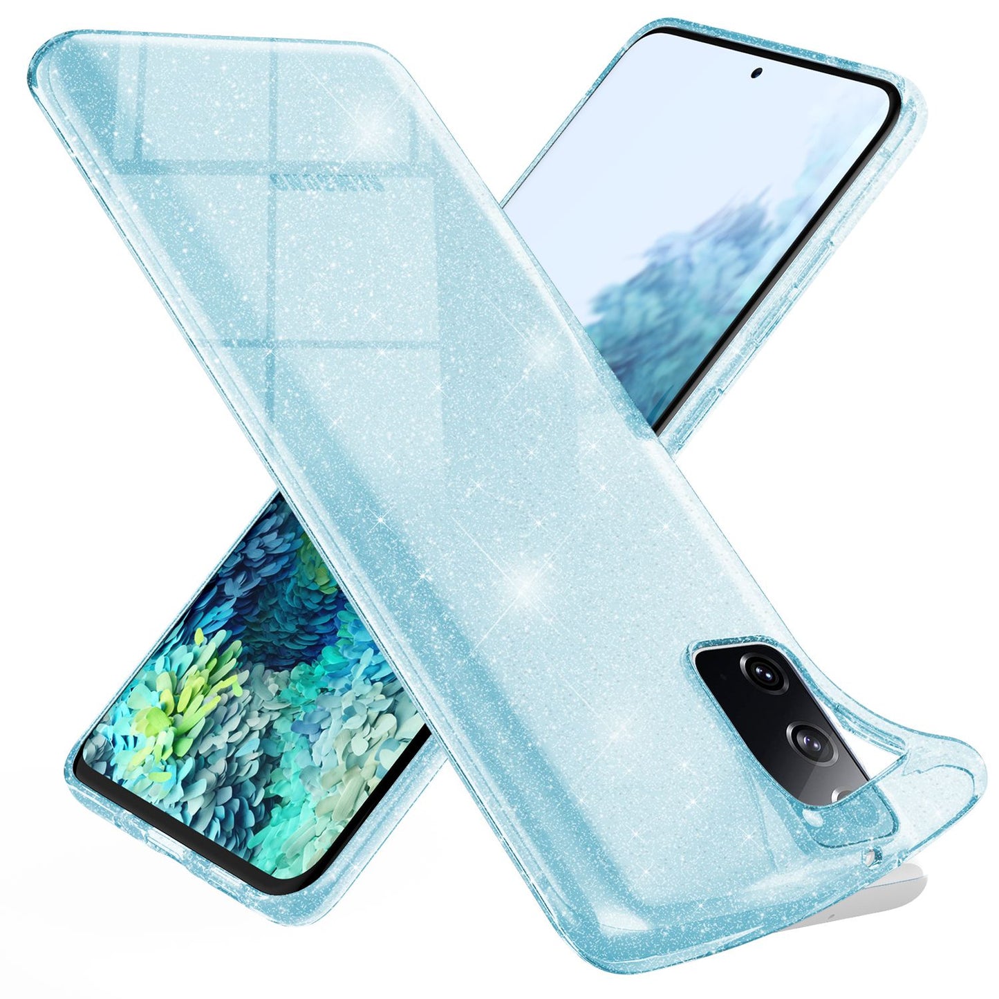 NALIA Glitzerhülle für Samsung Galaxy S20 FE – Funkelndes Silikon Case – DAZZLIN (Transparent & Stoßfest) – Marke aus Berlin