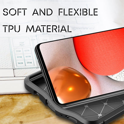 NALIA Design Case kompatibel mit Samsung Galaxy A42 5G Hülle, Leder Look Stylische Handyhülle Stoßfeste Silikon Schutzhülle, Slim Phone Backcover Skin Dünne Handy-Tasche Cover Kratzfest - Schwarz
