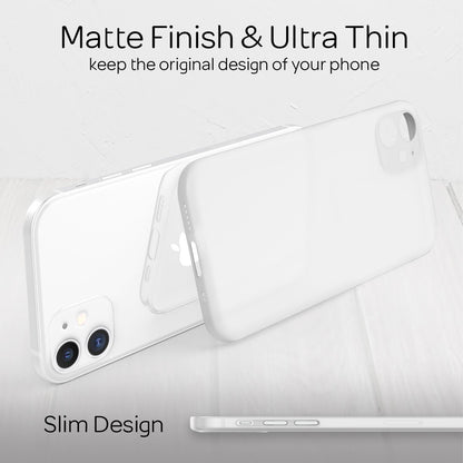 NALIA Ultra Slim Hardcase für iPhone 12 Mini – Matt-Transparent & 0.3mm Dünn – PHANTOM (Hauchdünnes Cover & Kamera-Vollschutz) – Marke aus Berlin