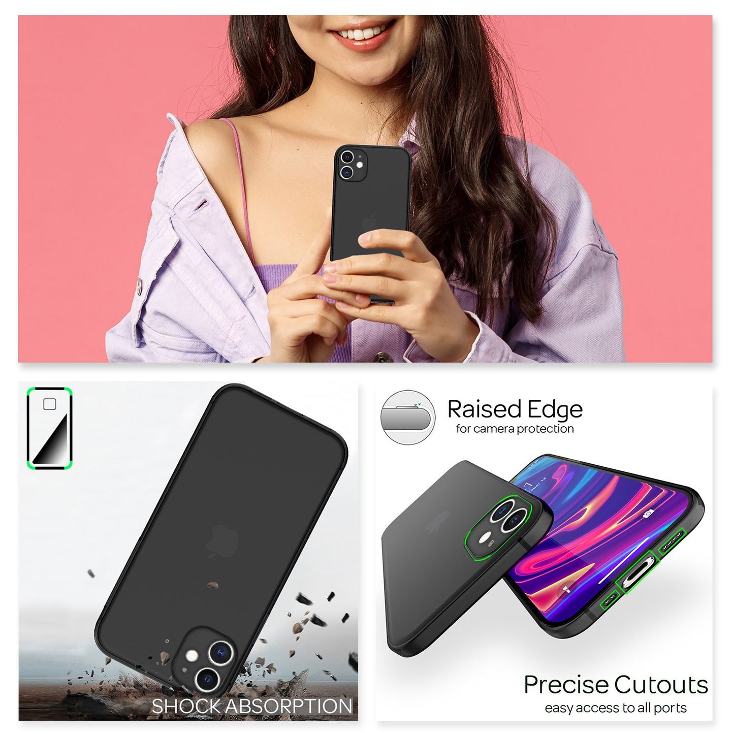 NALIA Ultra Slim Hardcase für iPhone 12 Mini – Matt-Transparent & 0.3mm Dünn – PHANTOM (Hauchdünnes Cover & Kamera-Vollschutz) – Marke aus Berlin