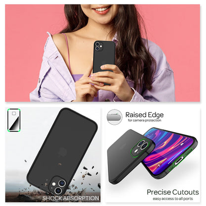 NALIA Ultra Slim Hardcase für iPhone 12 Mini – Matt-Transparent & 0.3mm Dünn – PHANTOM (Hauchdünnes Cover & Kamera-Vollschutz) – Marke aus Berlin