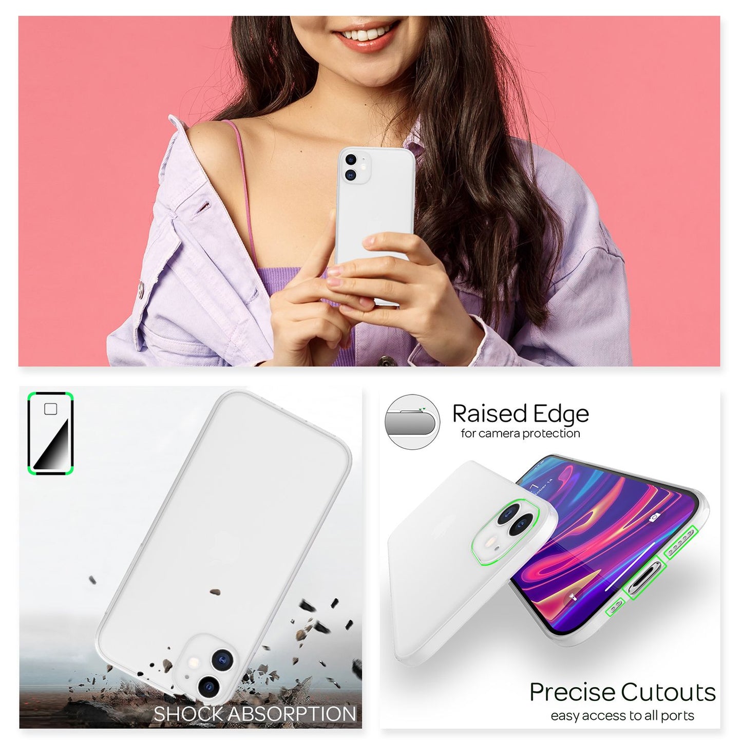 NALIA Ultra Slim Hardcase für iPhone 12 Mini – Matt-Transparent & 0.3mm Dünn – PHANTOM (Hauchdünnes Cover & Kamera-Vollschutz) – Marke aus Berlin