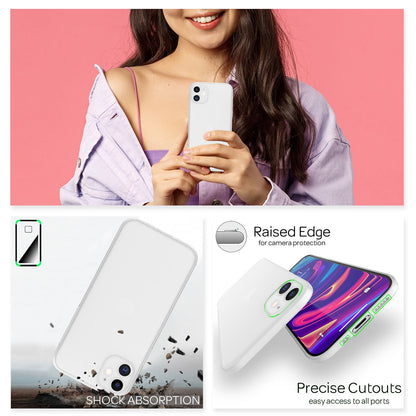 NALIA Ultra Slim Hardcase für iPhone 12 Mini – Matt-Transparent & 0.3mm Dünn – PHANTOM (Hauchdünnes Cover & Kamera-Vollschutz) – Marke aus Berlin