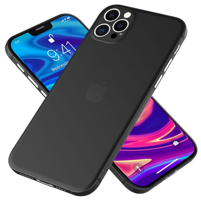 NALIA Ultra Slim Hardcase für iPhone 12 Pro – Matt-Transparent & 0.3mm Dünn – PHANTOM (Hauchdünnes Cover & Kamera-Vollschutz) – Marke aus Berlin