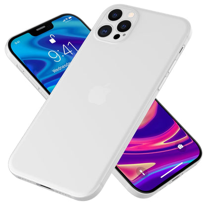 NALIA Ultra Slim Hardcase für iPhone 12 Pro – Matt-Transparent & 0.3mm Dünn – PHANTOM (Hauchdünnes Cover & Kamera-Vollschutz) – Marke aus Berlin
