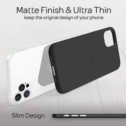 NALIA Ultra Slim Hardcase für iPhone 12 Pro Max – Matt-Transparent & 0.3mm Dünn – PHANTOM (Hauchdünnes Cover & Kamera-Vollschutz) – Marke aus Berlin