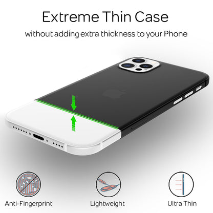 NALIA Ultra Slim Hardcase für iPhone 12 Pro Max – Matt-Transparent & 0.3mm Dünn – PHANTOM (Hauchdünnes Cover & Kamera-Vollschutz) – Marke aus Berlin