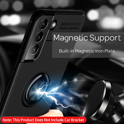 NALIA Ringhülle für Samsung Galaxy S21 – Ring-Ständer 360° & für Magnet-Halter – GRIP360 (Mattiertes Silikon Case) – Marke aus Berlin