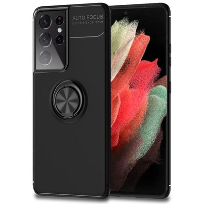 NALIA Ringhülle für Samsung Galaxy S21 Ultra – Ring-Ständer 360° & für Magnet-Halter – GRIP360 (Mattiertes Silikon Case) – Marke aus Berlin