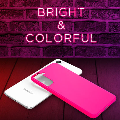 NALIA Neon Silikonhülle für Samsung Galaxy S21 – Soft-Touch & Signal-Neon – NEONSHOCK (Matte Schutzhülle) – Marke aus Berlin