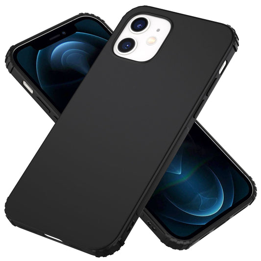 NALIA  Extra Dünne Handyhülle kompatibel mit iPhone 12 / iPhone 12 Pro Hülle, Schutzhülle Matt Ultra-Slim Bumper Cover, Rutschfest & Stoßfest Phone Case Handy-Tasche Backcover Silikonhülle - Schwarz