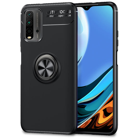 NALIA Ringhülle für Xiaomi Redmi 9T – Ring-Ständer 360° & für Magnet-Halter – GRIP360 (Mattiertes Silikon Case) – Marke aus Berlin