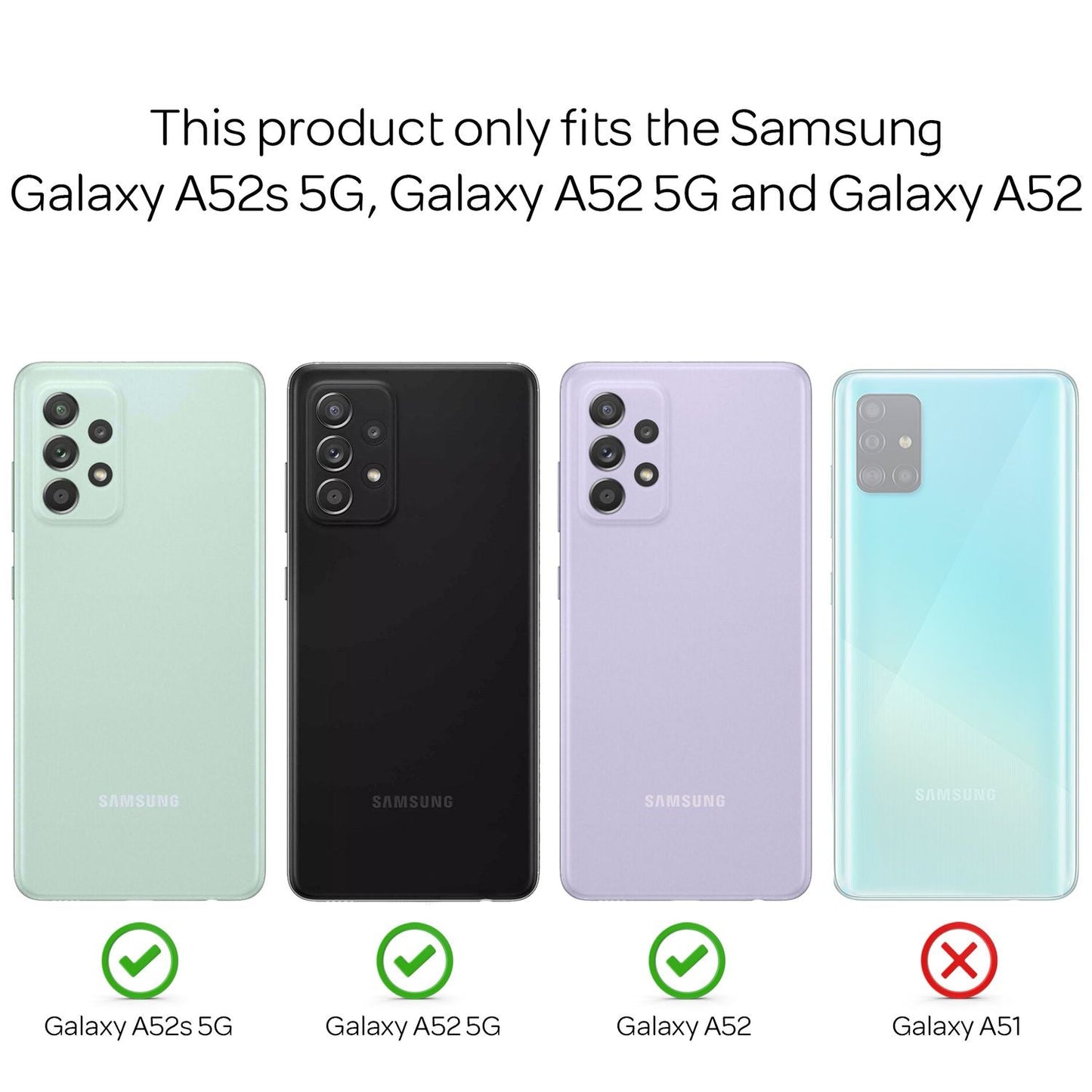 NALIA Ringhülle für Samsung Galaxy A52 / A52 5G / A52s 5G – Ring-Ständer 360° & für Magnet-Halter – GRIP360 (Mattiertes Silikon Case) – Marke aus Berlin