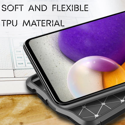 NALIA Design Case kompatibel mit Samsung Galaxy A72 Hülle, Leder Look Stylische Handyhülle Stoßfeste Silikon Schutzhülle, Slim Phone Backcover Skin Dünne Handy-Tasche Cover Etui Kratzfest - Schwarz