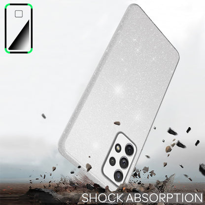 NALIA Glitzerhülle für Samsung Galaxy A72 – Funkelnder Glitzer-Look & Grip – SHINEPOP (Silikon Case) – Marke aus Berlin