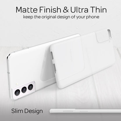 NALIA Ultra Slim Hardcase für Samsung Galaxy S21 – Matt & 0.3mm Dünn – PHANTOM (Hauchdünnes Cover & Kamera-Vollschutz) – Marke aus Berlin