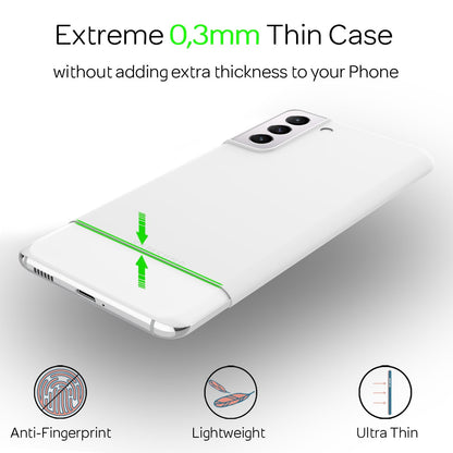 NALIA Ultra Slim Hardcase für Samsung Galaxy S21 – Matt & 0.3mm Dünn – PHANTOM (Hauchdünnes Cover & Kamera-Vollschutz) – Marke aus Berlin