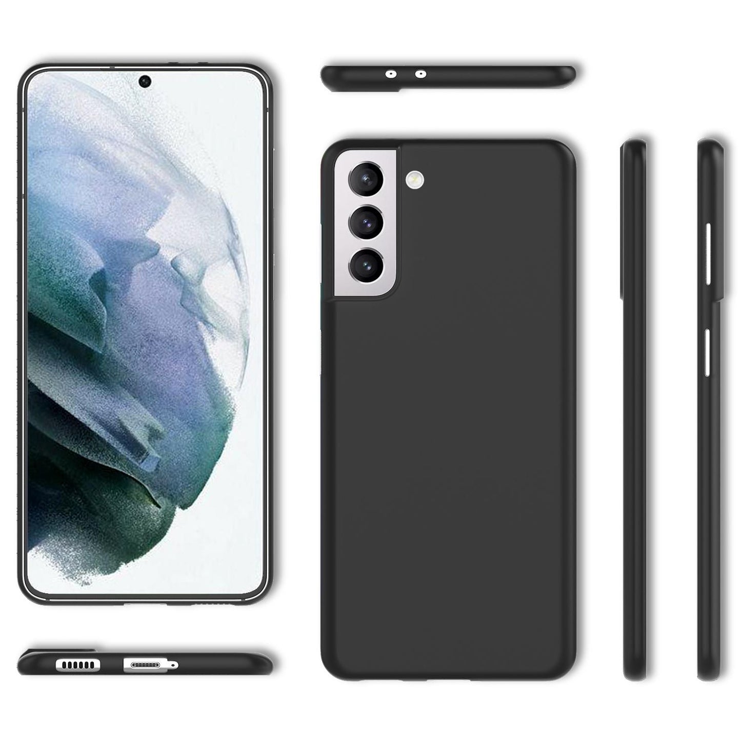 NALIA Ultra Slim Hardcase für Samsung Galaxy S21 – Matt & 0.3mm Dünn – PHANTOM (Hauchdünnes Cover & Kamera-Vollschutz) – Marke aus Berlin