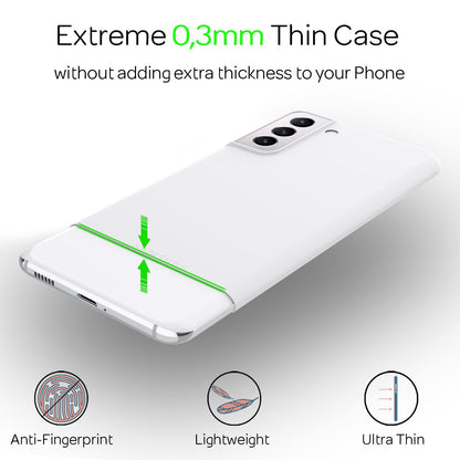 NALIA Ultra Slim Hardcase für Samsung Galaxy S21 Plus – Matt & 0.3mm Dünn – PHANTOM (Hauchdünnes Cover & Kamera-Vollschutz) – Marke aus Berlin