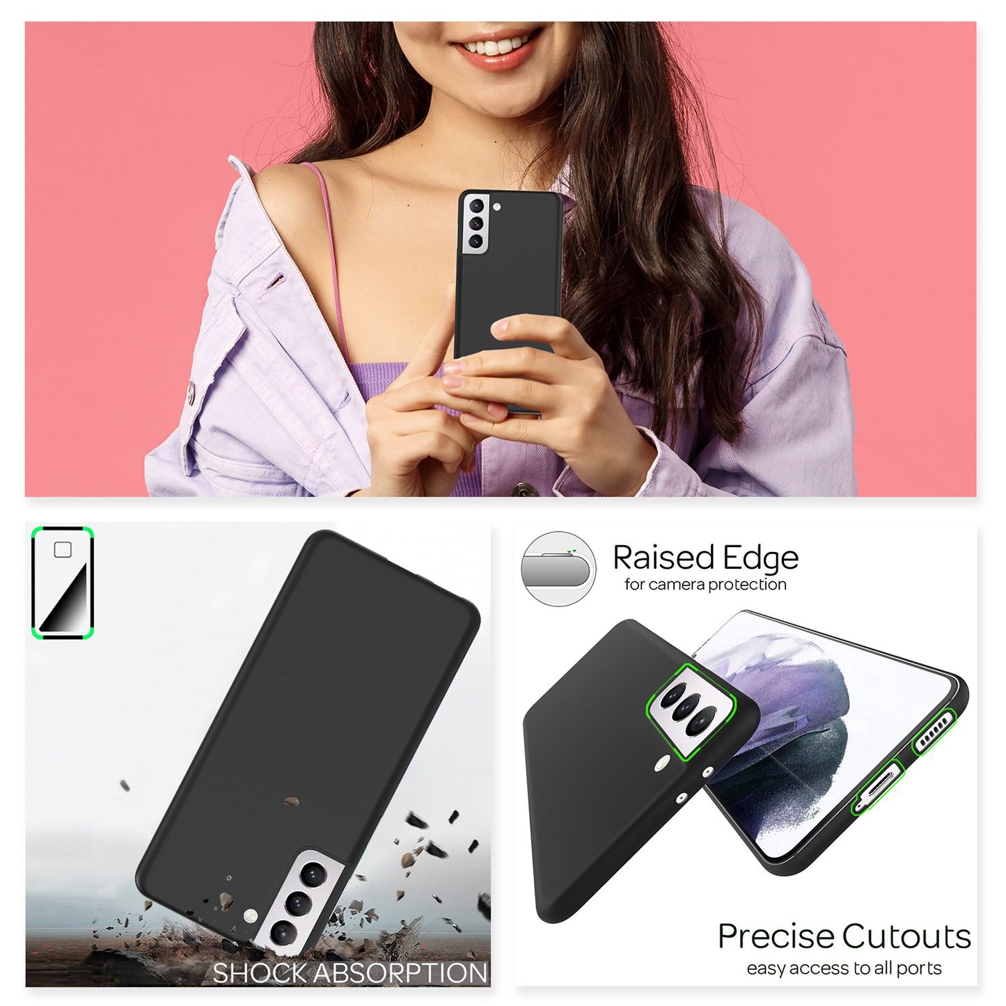 NALIA Ultra Slim Hardcase für Samsung Galaxy S21 Plus – Matt & 0.3mm Dünn – PHANTOM (Hauchdünnes Cover & Kamera-Vollschutz) – Marke aus Berlin