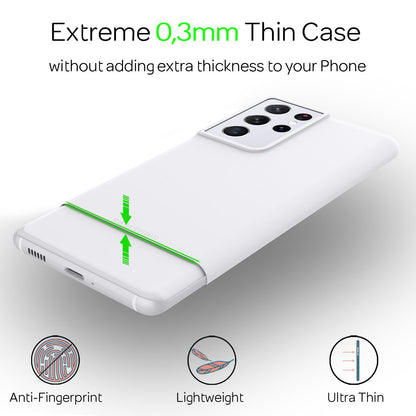 NALIA Ultra Slim Hardcase für Samsung Galaxy S21 Ultra – Matt & 0.3mm Dünn – PHANTOM (Hauchdünnes Cover & Kamera-Vollschutz) – Marke aus Berlin