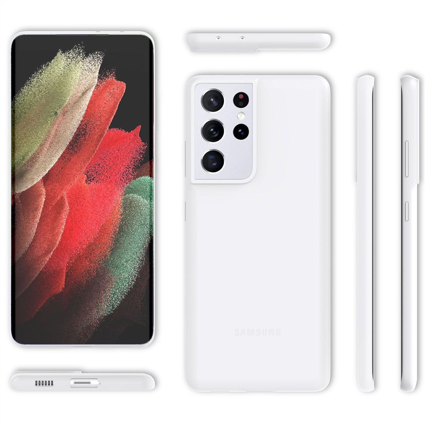 NALIA Ultra Slim Hardcase für Samsung Galaxy S21 Ultra – Matt & 0.3mm Dünn – PHANTOM (Hauchdünnes Cover & Kamera-Vollschutz) – Marke aus Berlin