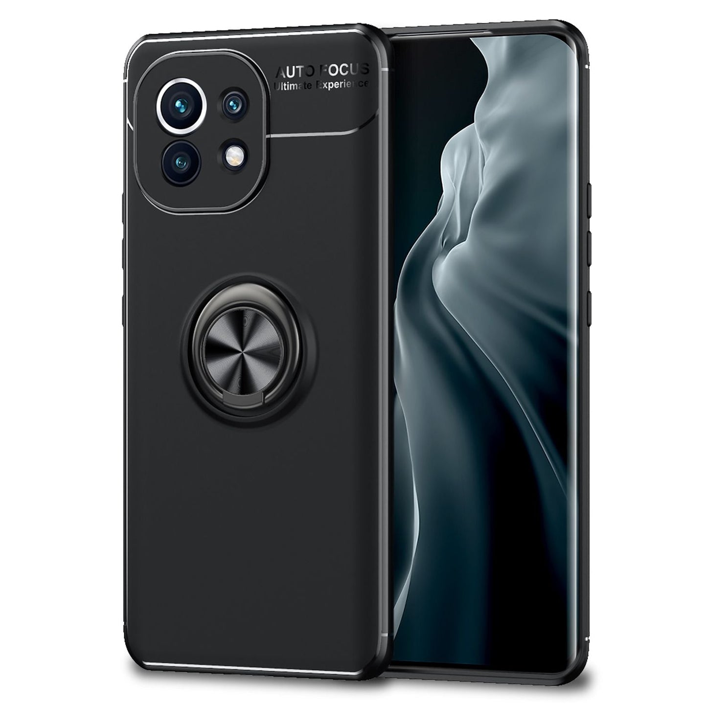 NALIA Ring Handyhülle kompatibel mit Xiaomi Mi 11 5G Hülle, Silikon Cover mit 360-Grad Finger-Halter für magnetische KFZ-Halterung, Kickstand Schutzhülle Phone Case Handy-Tasche Bumper