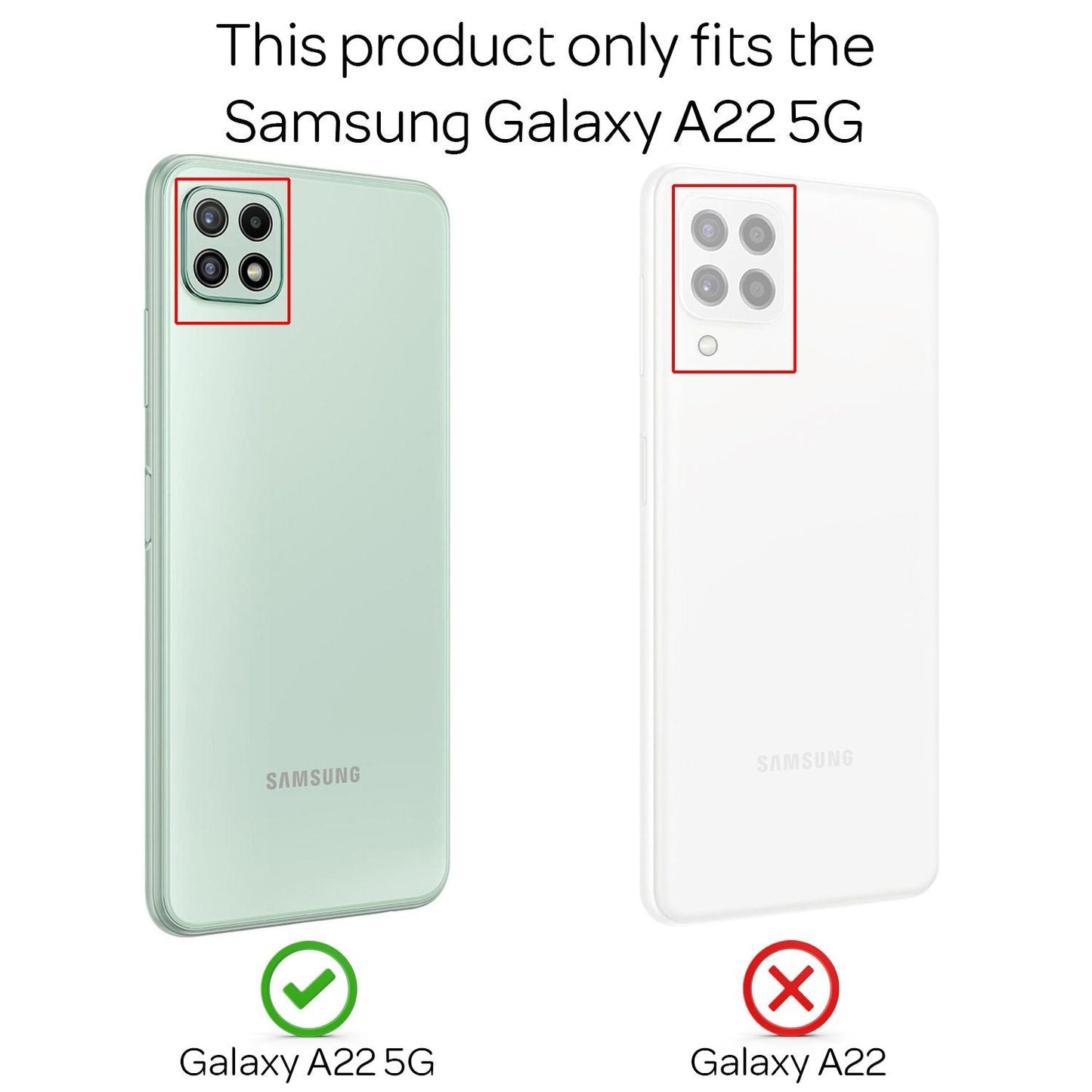 NALIA Handykette für Samsung Galaxy A22 5G – Transparentes Hybrid-Case & Band – HANGIT (Anti-Gelb Rückseite & Verstellbar) – Marke aus Berlin