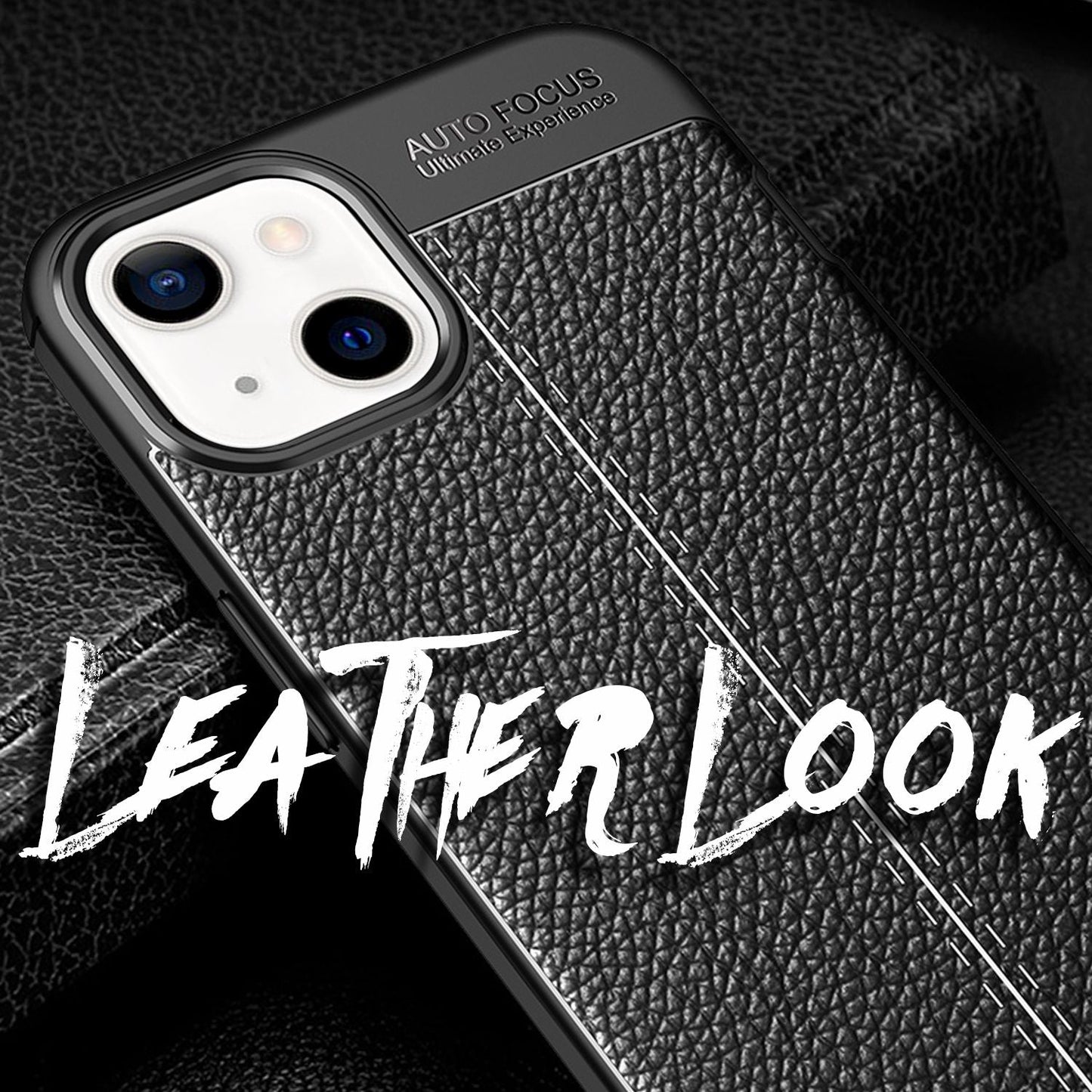 NALIA Leder-Optik Silikon Case für iPhone 13 – Griffig & Matt – BARRON Handyhülle (Anti-Fingerprint, Stoßfest & Robust) – Marke aus Berlin
