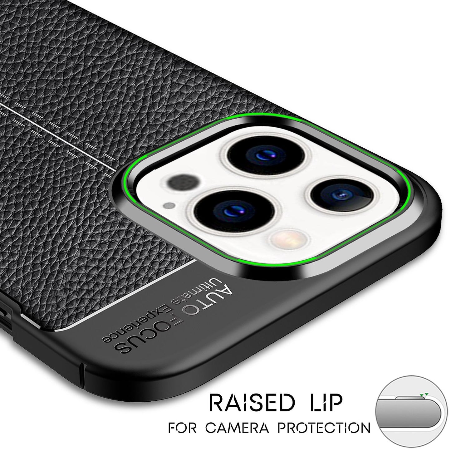 NALIA Leder-Optik Silikon Case für iPhone 13 Pro Max – Griffig & Matt – BARRON Handyhülle (Anti-Fingerprint, Stoßfest & Robust) – Marke aus Berlin