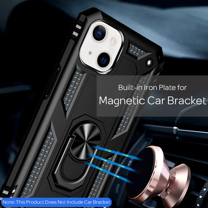 NALIA Military-Style Ringhülle kompatibel mit iPhone 13 Mini Hülle, Extrem Schützend Stoßfest Robust Outdoor Case, 360° Ring für Standfunktion & KFZ-Halterung, Hardcase & Silikon Cover