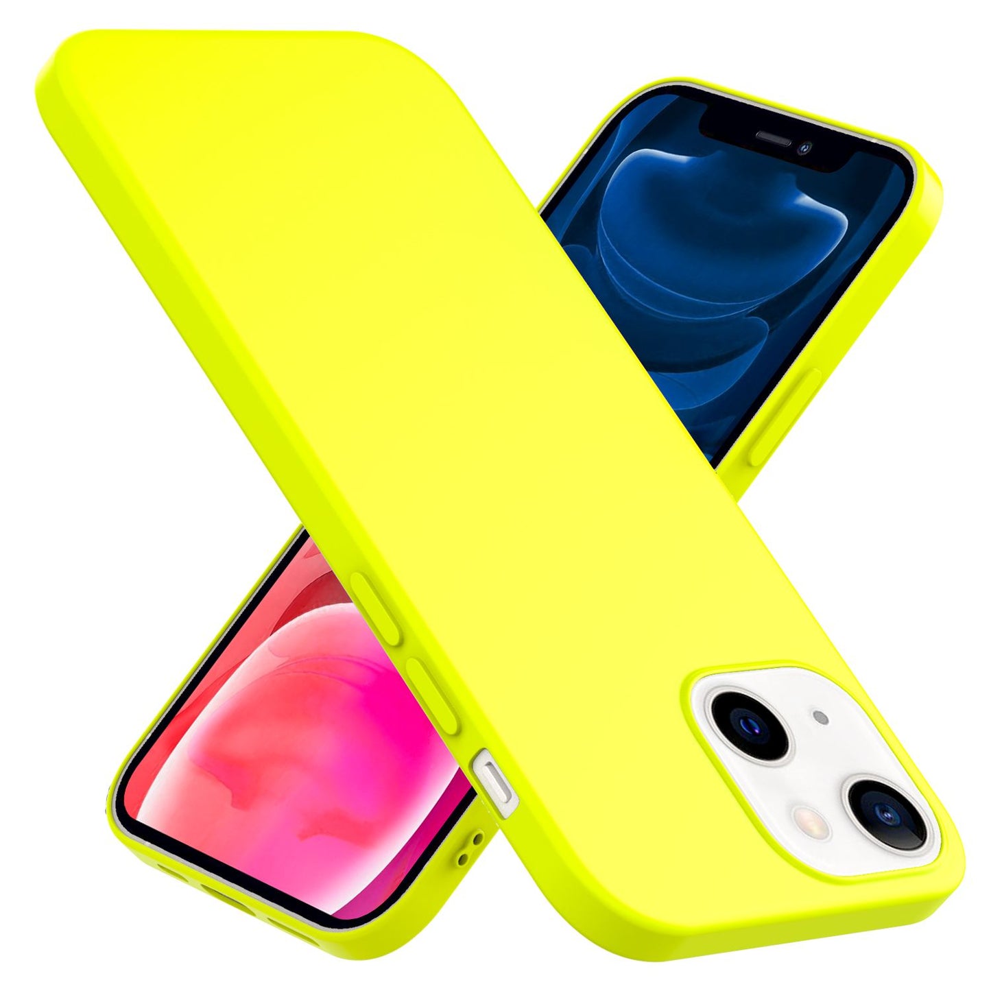 NALIA Bunte Neon Silikonhülle kompatibel mit iPhone 13 Mini Hülle, Intensive Farbe Rutschfest Samtig Weich Gummiert, Stoßfest Dünn Soft Case Handyhülle Silikon Schutzhülle TPU Gel Cover