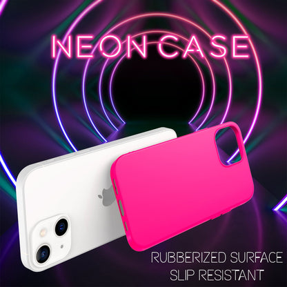 NALIA Bunte Neon Silikonhülle kompatibel mit iPhone 13 Mini Hülle, Intensive Farbe Rutschfest Samtig Weich Gummiert, Stoßfest Dünn Soft Case Handyhülle Silikon Schutzhülle TPU Gel Cover