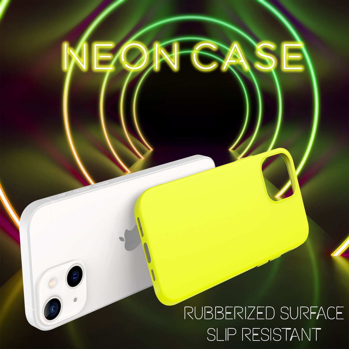 NALIA Bunte Neon Silikonhülle kompatibel mit iPhone 13 Mini Hülle, Intensive Farbe Rutschfest Samtig Weich Gummiert, Stoßfest Dünn Soft Case Handyhülle Silikon Schutzhülle TPU Gel Cover