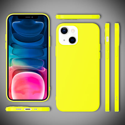 NALIA Bunte Neon Silikonhülle kompatibel mit iPhone 13 Mini Hülle, Intensive Farbe Rutschfest Samtig Weich Gummiert, Stoßfest Dünn Soft Case Handyhülle Silikon Schutzhülle TPU Gel Cover