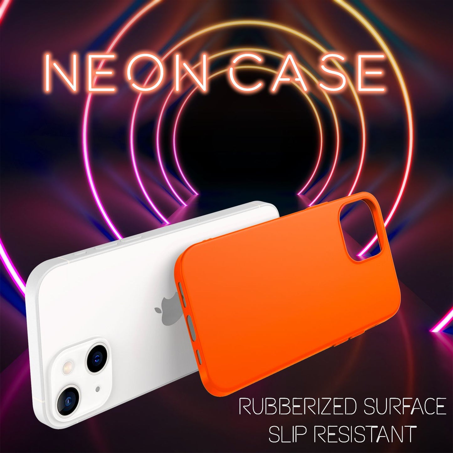 NALIA Neon Silikonhülle für iPhone 13 – Soft-Touch & Signal-Neon – NEONSHOCK (Matte Schutzhülle) – Marke aus Berlin