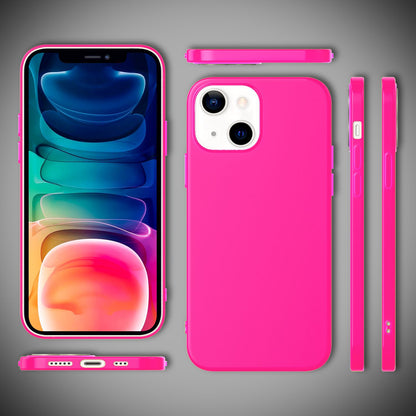 NALIA Neon Silikonhülle für iPhone 13 – Soft-Touch & Signal-Neon – NEONSHOCK (Matte Schutzhülle) – Marke aus Berlin