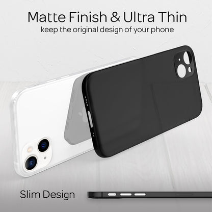 NALIA Ultra Slim Hardcase für iPhone 13 Mini – Matt-Transparent & 0.3mm Dünn – PHANTOM (Hauchdünnes Cover & Kamera-Vollschutz) – Marke aus Berlin